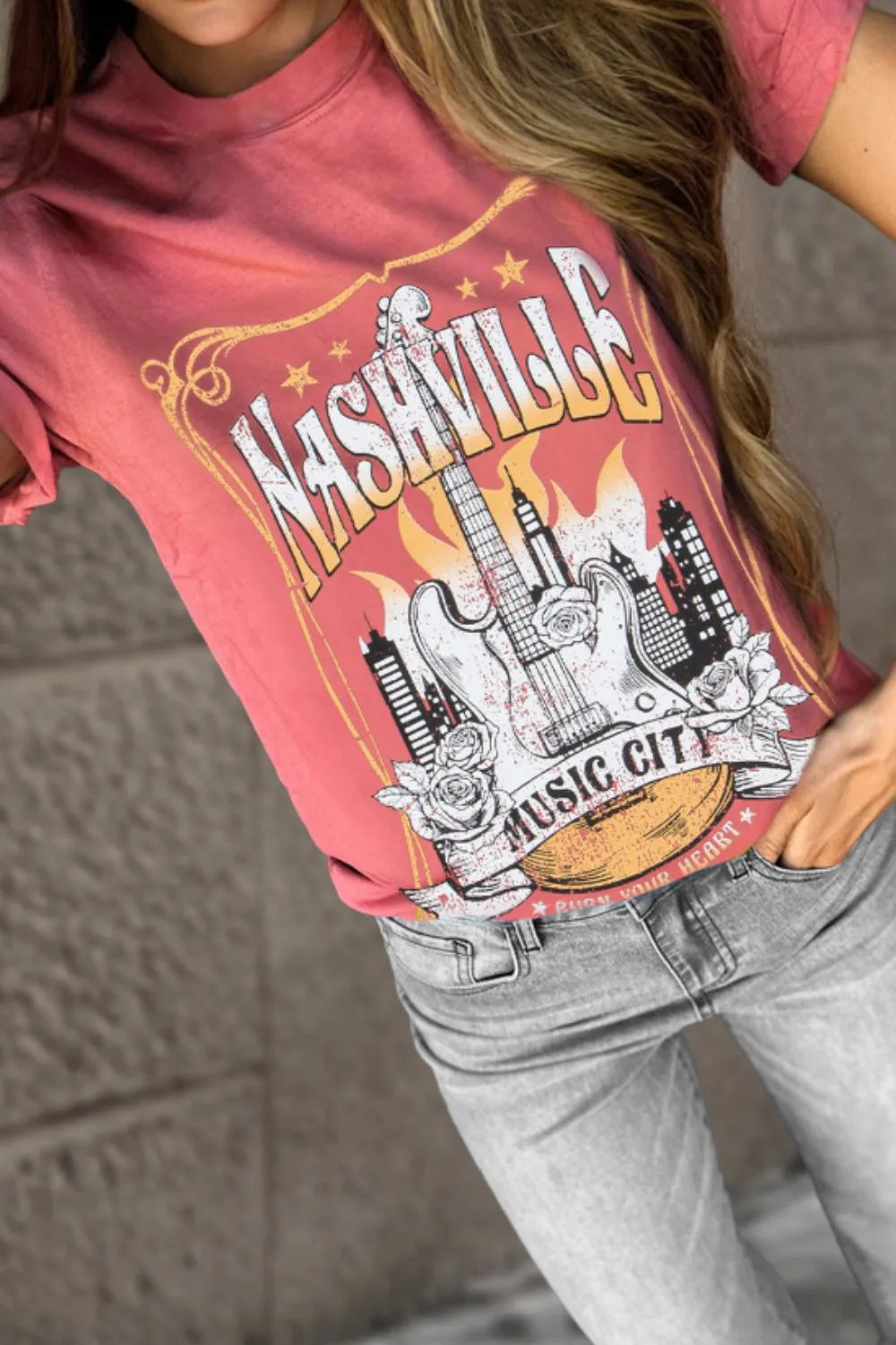 Mineral Nashville Music City Graphic Retro T-Shirt