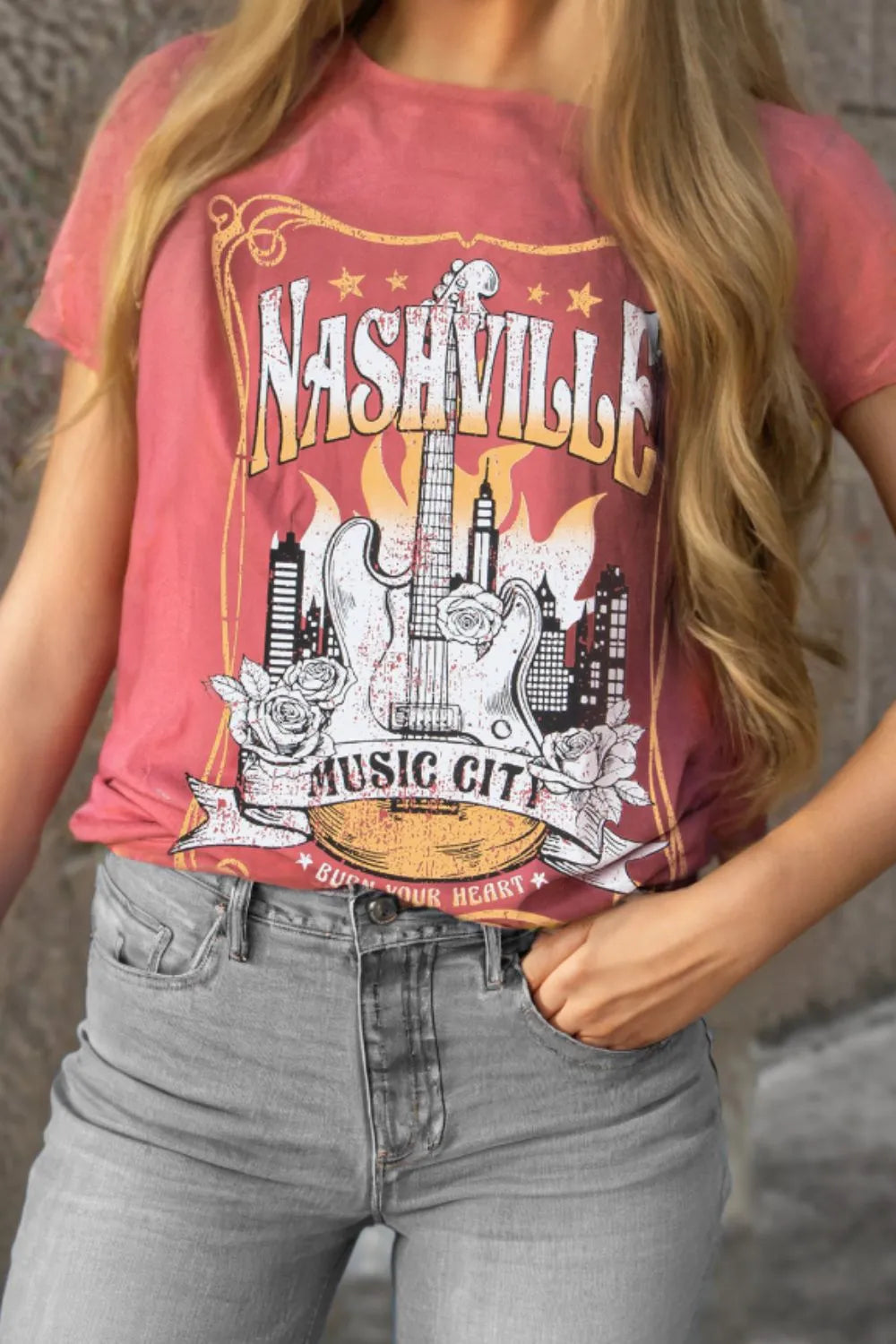 Mineral Nashville Music City Graphic Retro T-Shirt