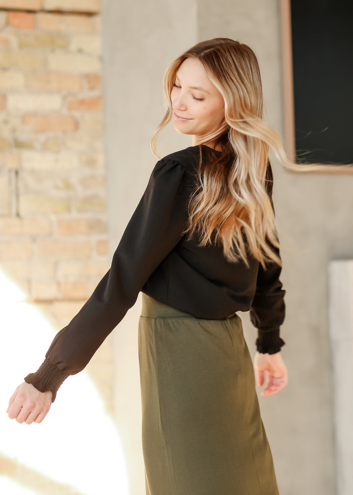 Blake Cinched Sleeve Blouse