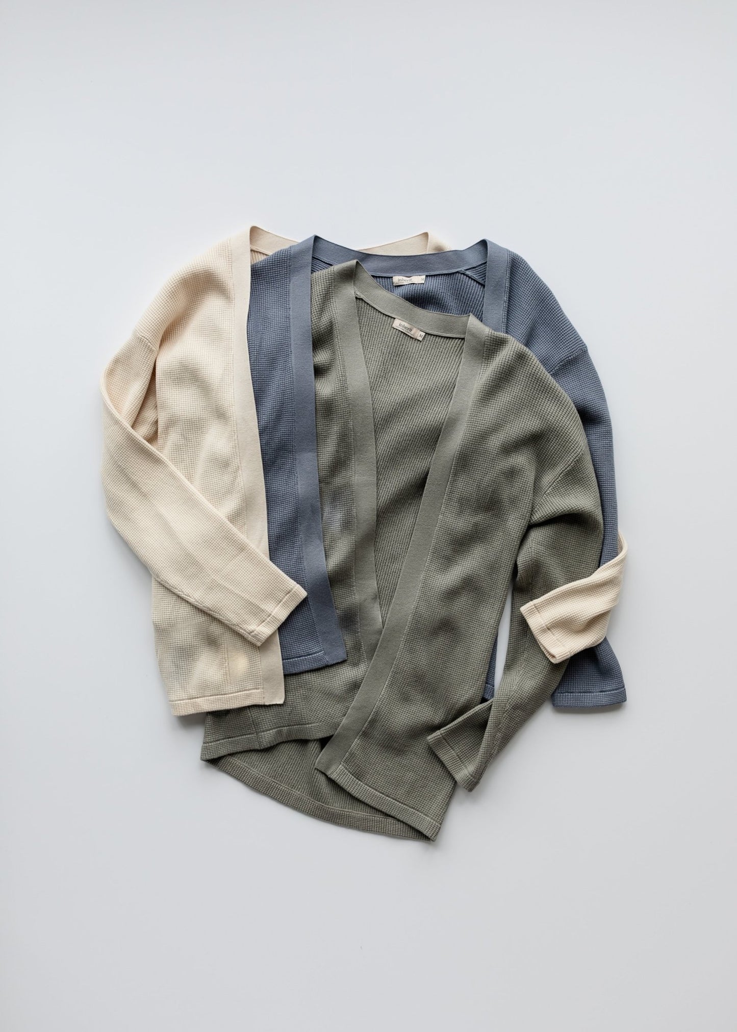 Essential Waffle Knit Cardigan - FINAL SALE – Light Olive IC Tops by Inherit Co.