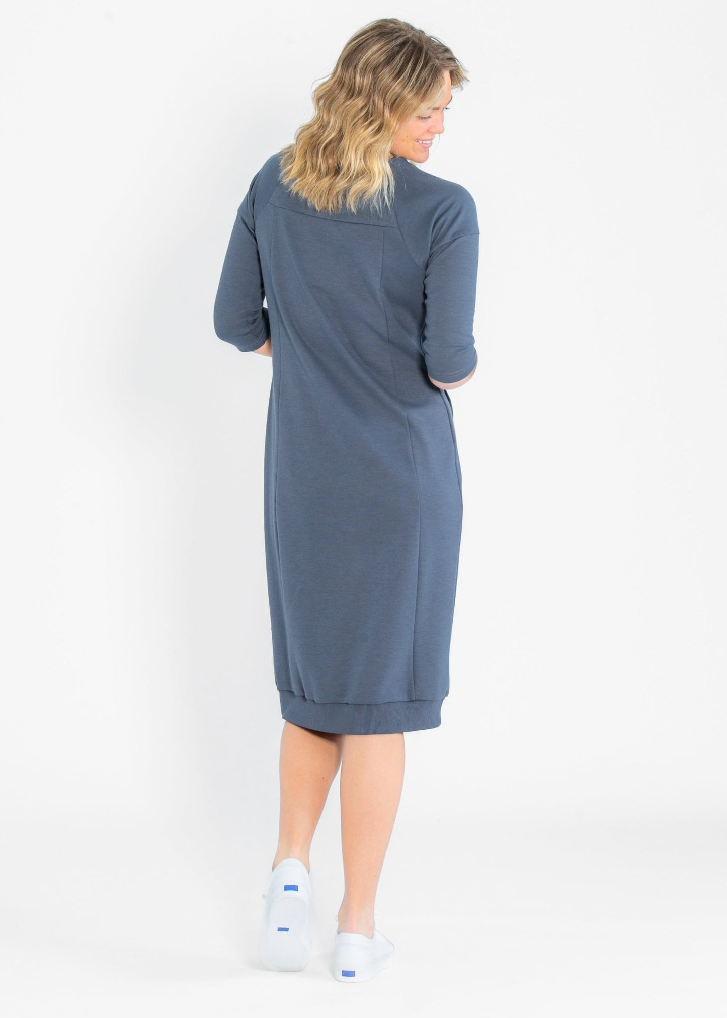 Liv 3/4 Sleeve Sweatshirt Midi Dress – XS IC Dresses by Inherit Co.