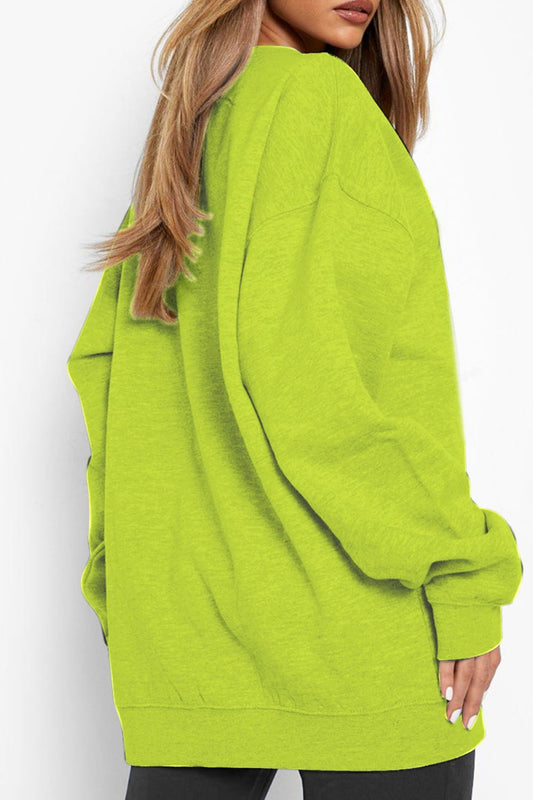 Simply Love Full Size LET YOURSELF BLOOM Graphic Sweatshirt – Lime by Simply Love