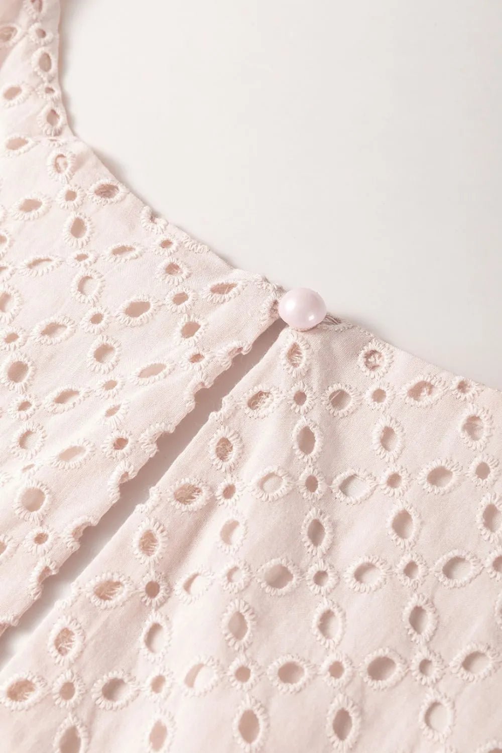 Embroidered Eyelets Ruffled Hem Sleeveless Mini Dress – Watermelon pink by Simply Love