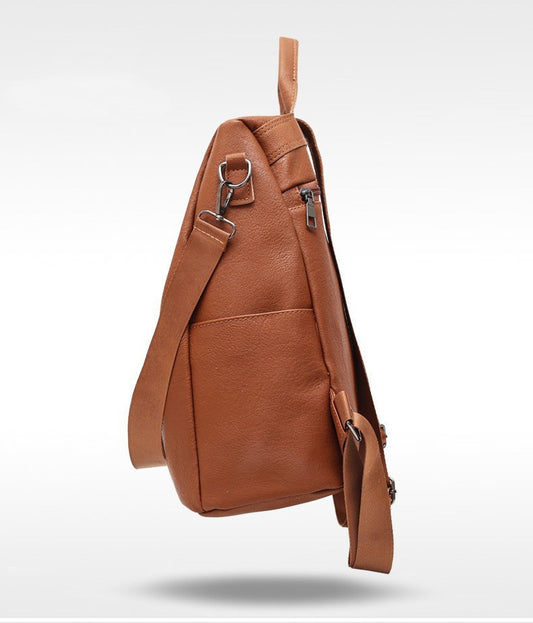 Women’s Large PU Leather Backpack – Stylish Zipper Bag with Spacious Interior | Everyday Use