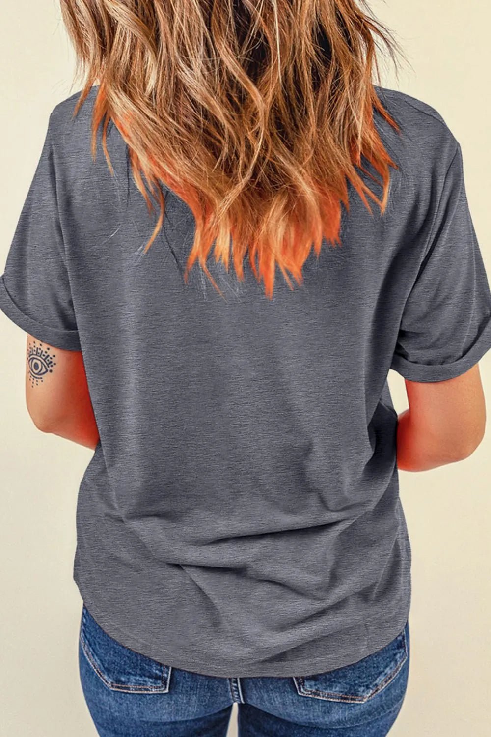 Cowgirl Boots OX Head Western Graphic Crewneck Tee – Gray by Simply Love