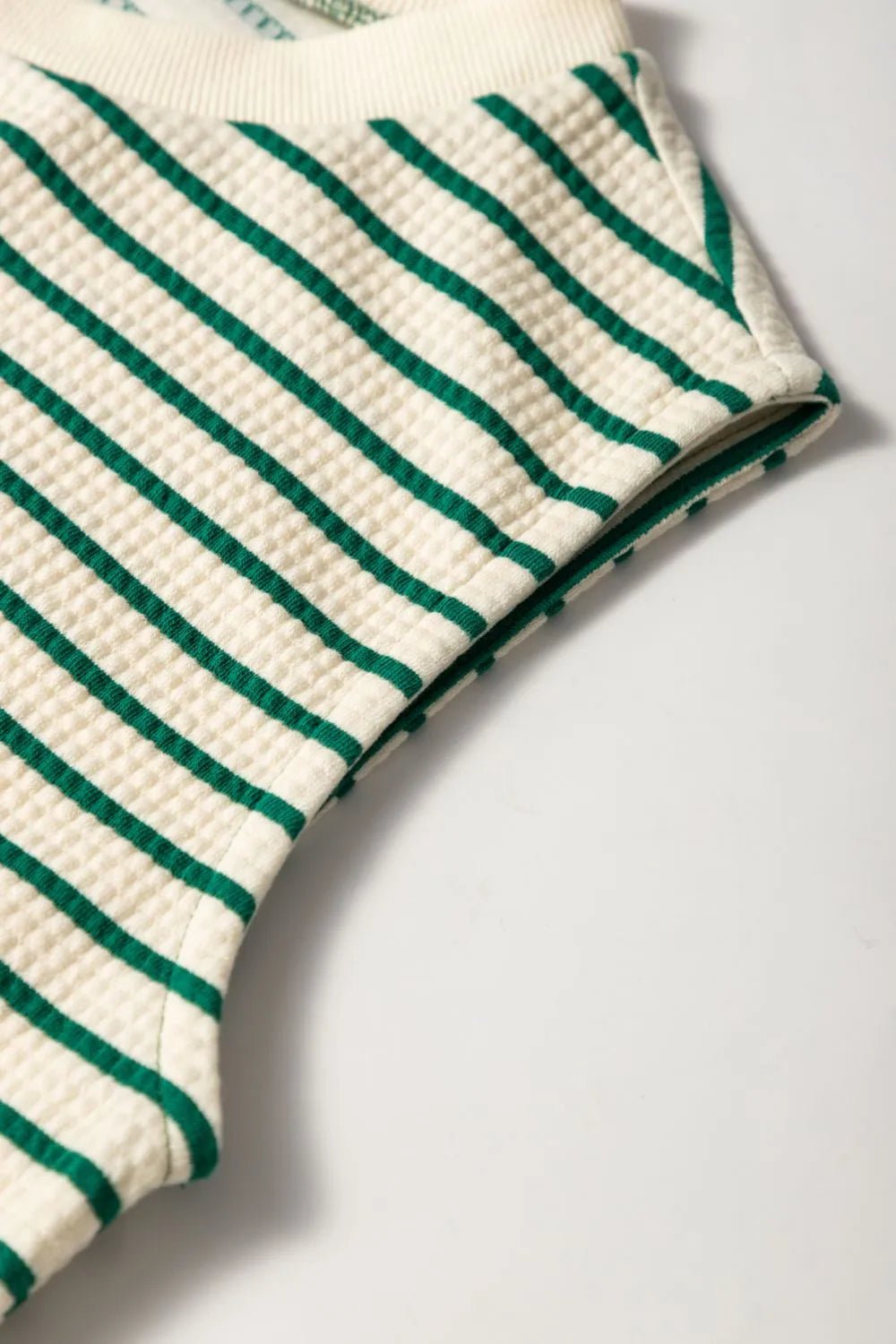 Stripe Woven Sleeveless Mini Dress – Dark Green by Simply Love