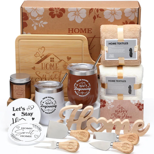 Rimcereal - Housewarming - Gifts - For - New - Home - 19 - Pieces - House - Warming - Gifts - Set - For - Couples - Women - Men - Friend - Home - Sweet - Home - Housewarming - Gift - Basket - For - New - House - Apartment - Kitchen - Dinner - Set | Shop Sbrtn Homes – lighting by SbrTnHomes
