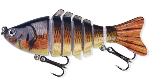 10cm Multi - Section Fish Lure – Realistic Hard Bait for Freshwater & Saltwater | Gone Fishing – Color(3 Colors) Fishing Gear by SbrTnHomes