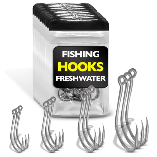 100pc Assorted Fishing Hooks – Freshwater Tackle Kit for Crappie, Trout, Bass & Panfish | All Sizes Included