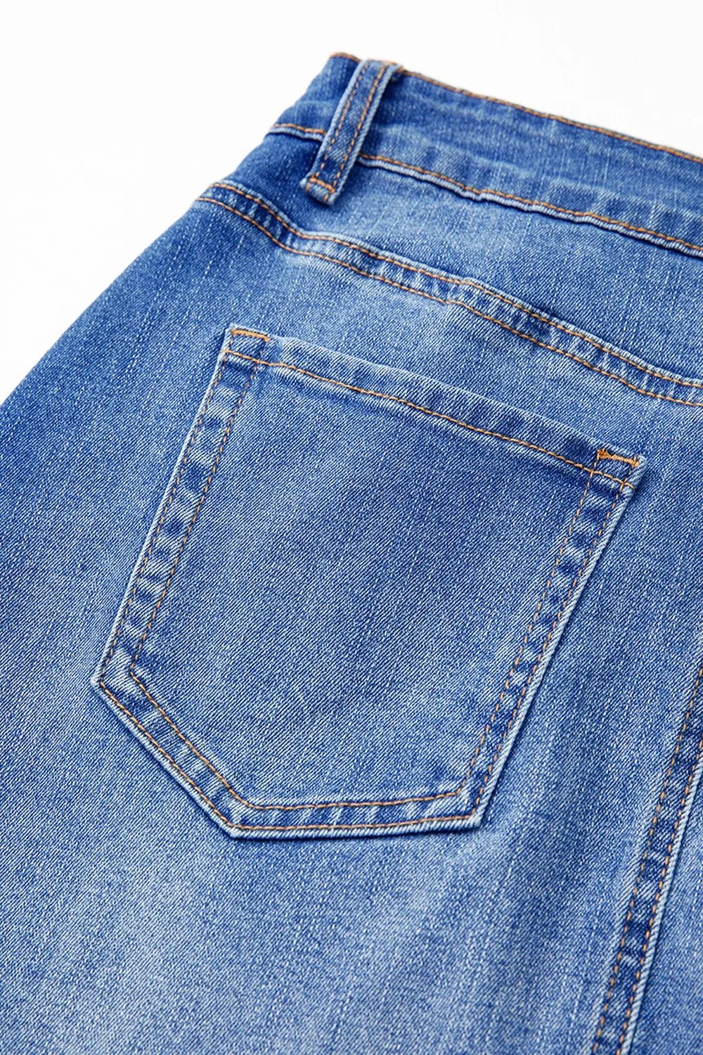 Wrapped Crossed Waist Denim Mini Skirt – Medium by Simply Love