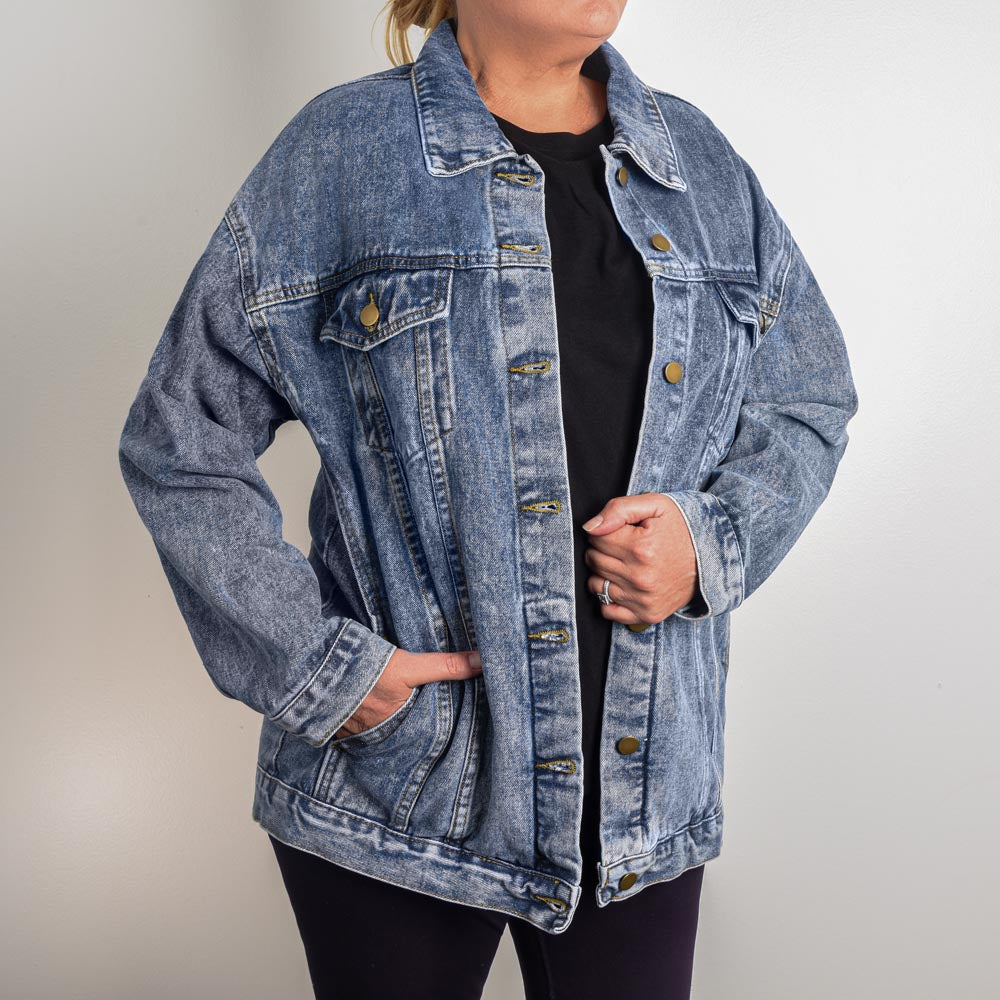 Rose & Dagger Jean Jacket – Fierce Love Symbol | Gothic Romance Jacket