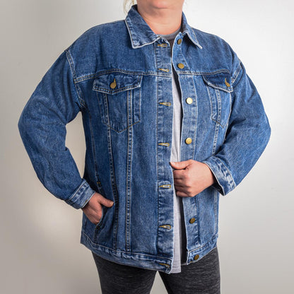 Rose & Dagger Jean Jacket – Fierce Love Symbol | Gothic Romance Jacket