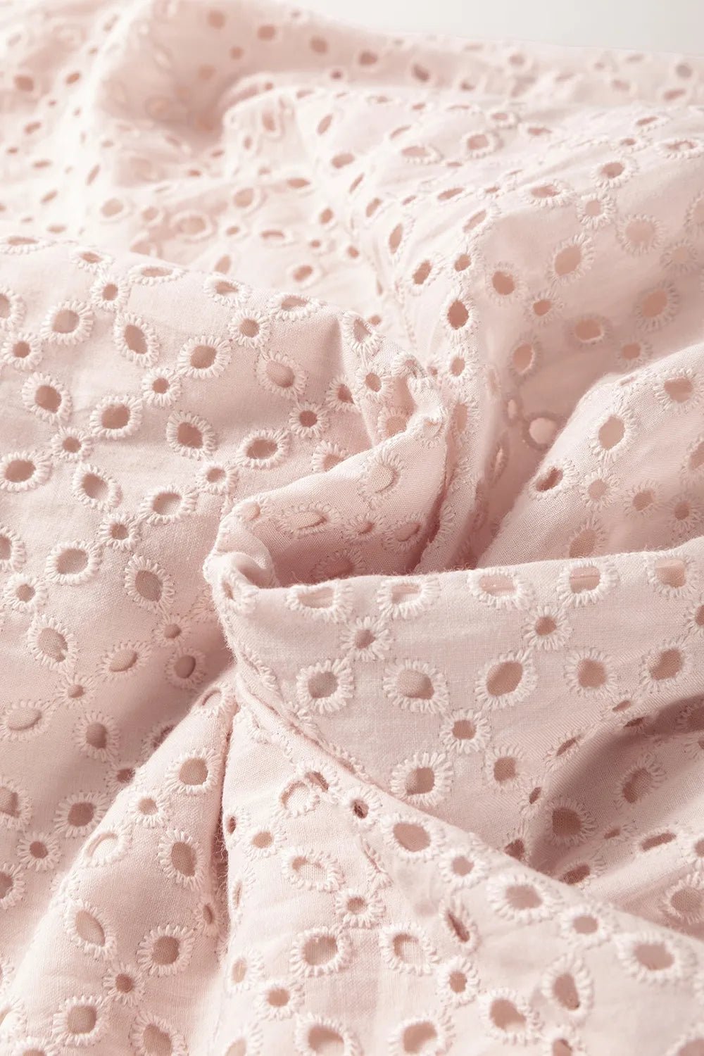 Embroidered Eyelets Ruffled Hem Sleeveless Mini Dress – Watermelon pink by Simply Love