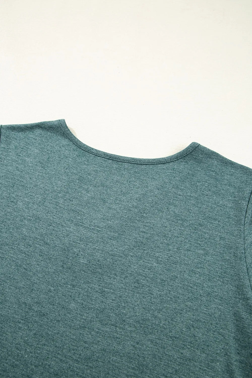 V - Neck Short Sleeve T-Shirt – Turquoise by Simply Love