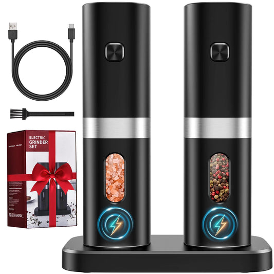 Cosyairey - Electric - Salt - And - Pepper - Grinder - Set| Shop Sbrtn Homes – Classic Black Kitchen tool by SbrTnHomes