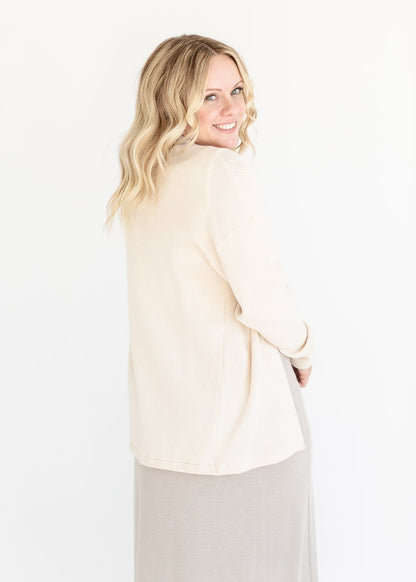 Essential Waffle Knit Cardigan - FINAL SALE – Light Olive IC Tops by Inherit Co.