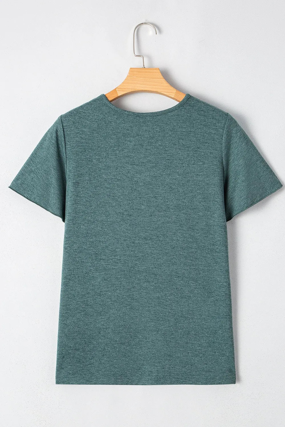 V - Neck Short Sleeve T-Shirt – Turquoise by Simply Love