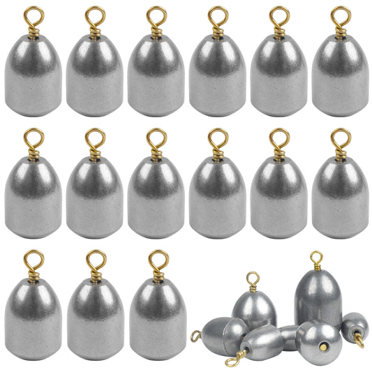 Fishing Sinkers Weights Kit – 105-Piece Iron Drop Shot Set with Swivel Rings | Gone Fishing