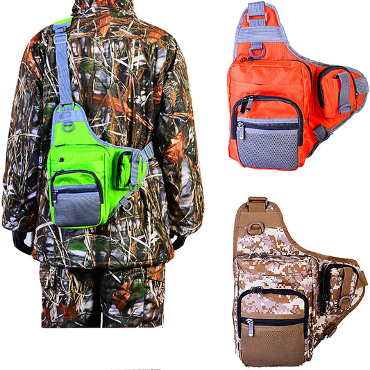 Fishing Multi-Function Shoulder Bag – Canvas Tackle Organizer with Compartments | Travel-Ready Gear