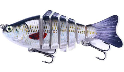 10cm Multi - Section Fish Lure – Realistic Hard Bait for Freshwater & Saltwater | Gone Fishing – Color(4 Colors) Fishing Gear by SbrTnHomes