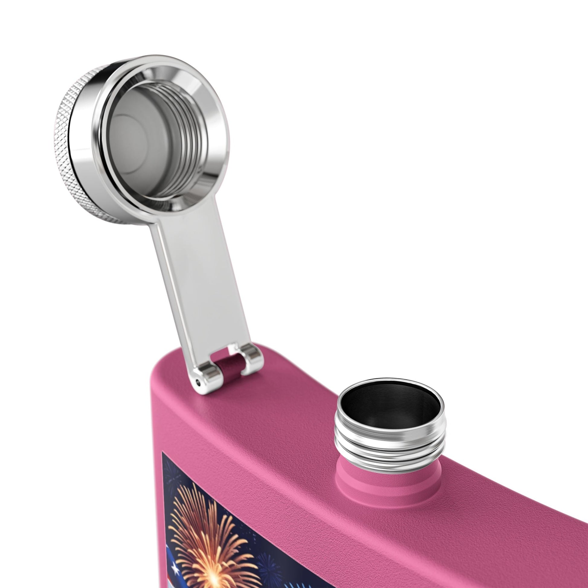 Patriotic Stainless Steel Flask | 4th of July Gift | American Flag Design | Tailgating Accessory | Military Tribute – 6oz Mug by Printify