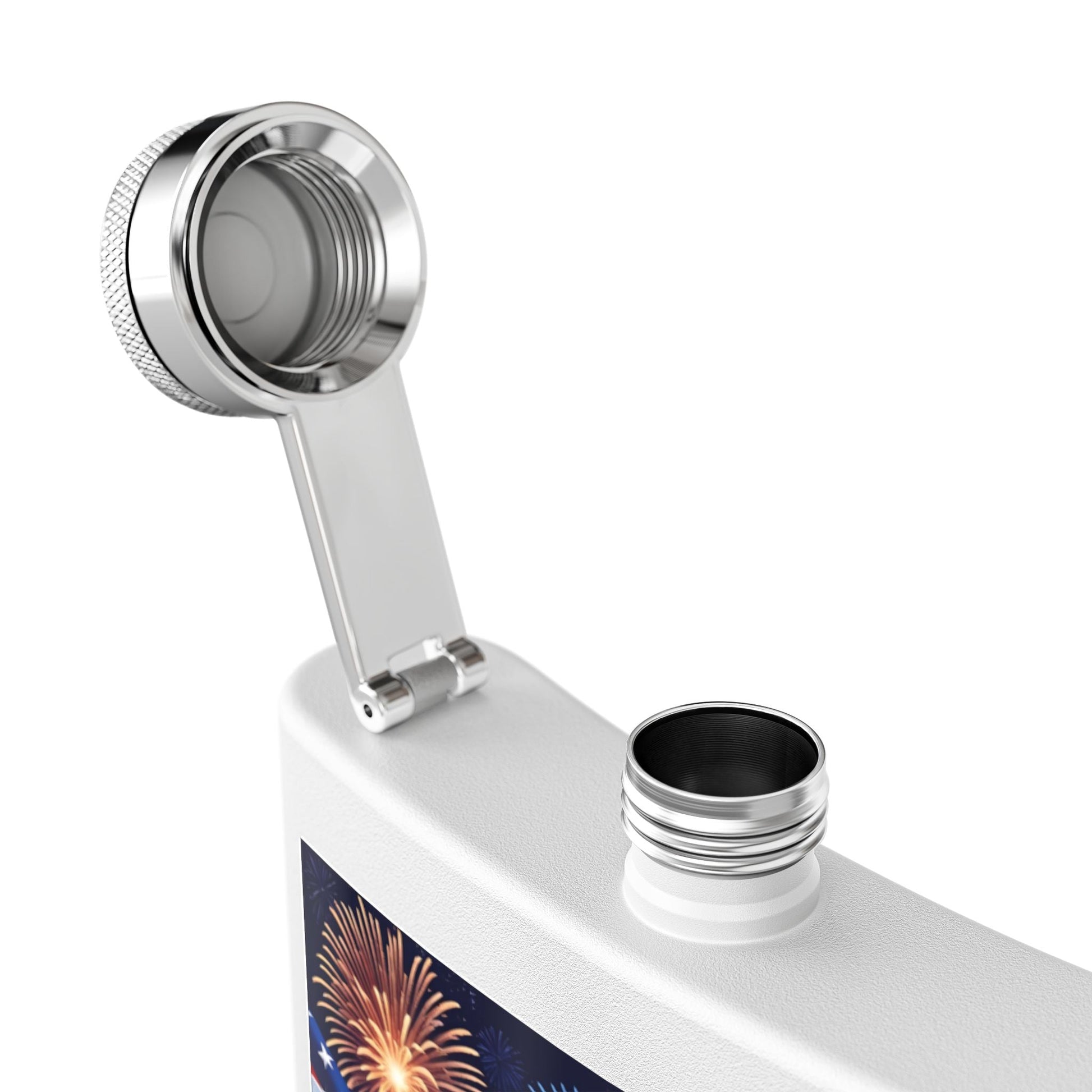 Patriotic 6oz Stainless Steel Flask – American Flag Design, Great for 4th of July, Tailgating, or Military Tribute