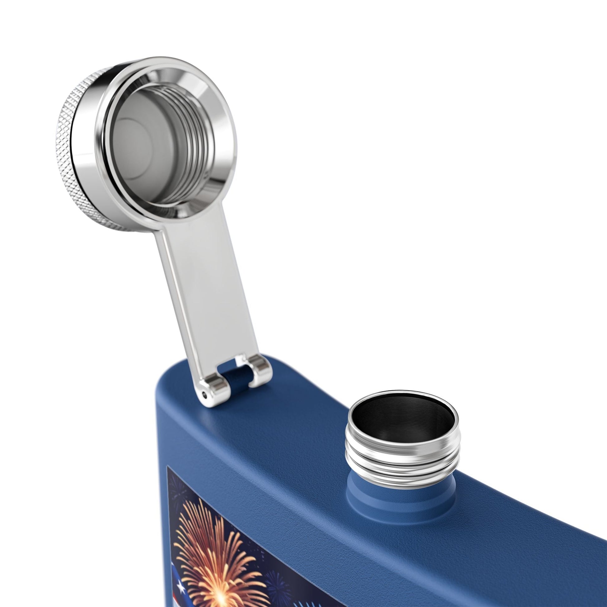Patriotic 6oz Stainless Steel Flask – American Flag Design, Great for 4th of July, Tailgating, or Military Tribute