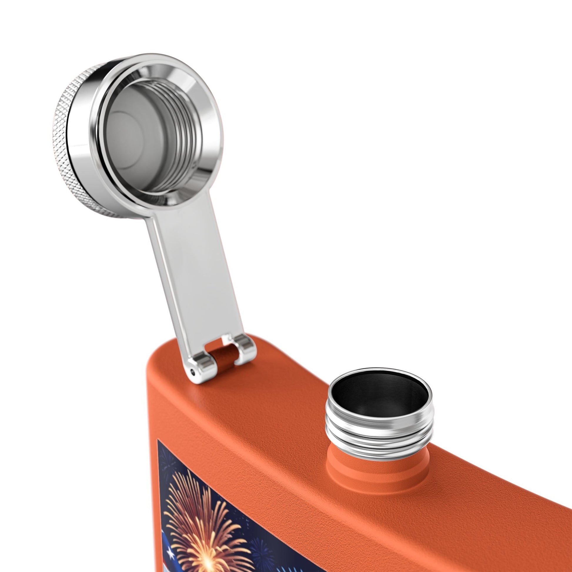 Patriotic Stainless Steel Flask | 4th of July Gift | American Flag Design | Tailgating Accessory | Military Tribute – 6oz Mug by Printify