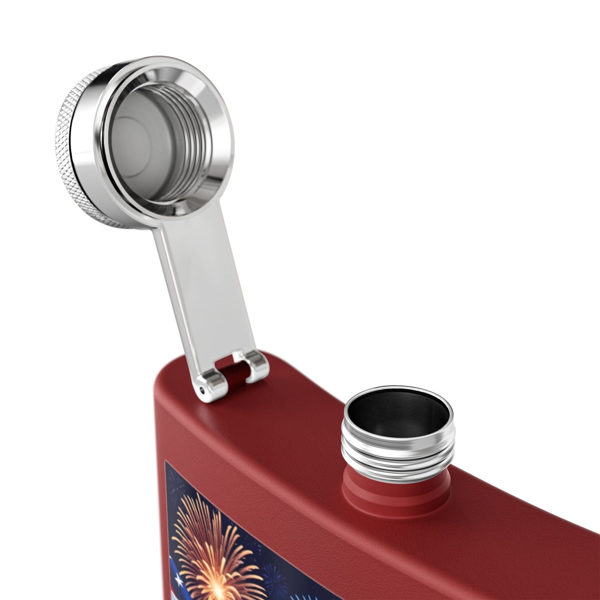 Patriotic 6oz Stainless Steel Flask – American Flag Design, Great for 4th of July, Tailgating, or Military Tribute