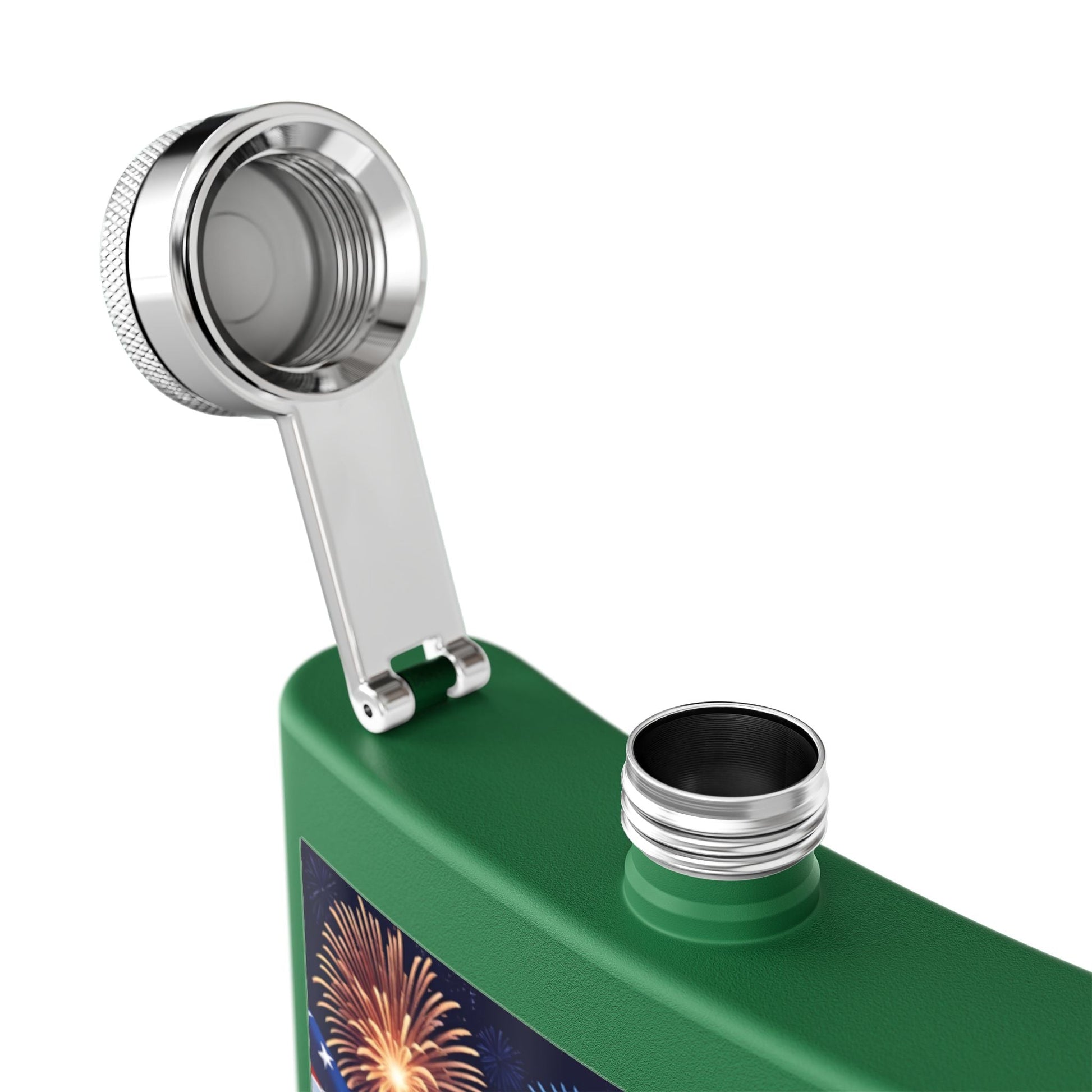 Patriotic 6oz Stainless Steel Flask – American Flag Design, Great for 4th of July, Tailgating, or Military Tribute