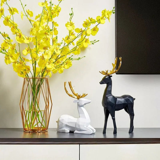 Resin - Deer - Statue - Sculpture - Ornament | Shop Sbrtn Homes – Black decor by SbrTnHomes
