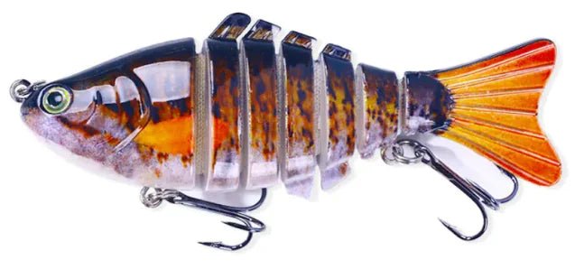 10cm Multi - Section Fish Lure – Realistic Hard Bait for Freshwater & Saltwater | Gone Fishing – Color(8 Colors) Fishing Gear by SbrTnHomes