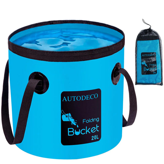 Collapsible 5-Gallon Bucket – Portable 20L Water Container for Fishing, Camping & Car Washing