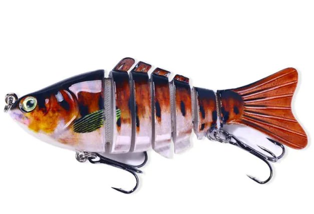 10cm Multi - Section Fish Lure – Realistic Hard Bait for Freshwater & Saltwater | Gone Fishing – Color(10 Colors) Fishing Gear by SbrTnHomes