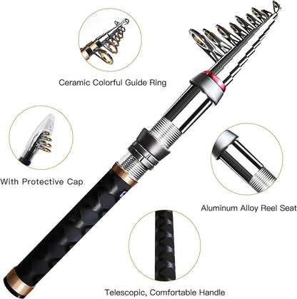 Mini Fishing Rod & Reel Set – Lightweight Lure Casting Kit with Bag & Accessories | Travel Ready