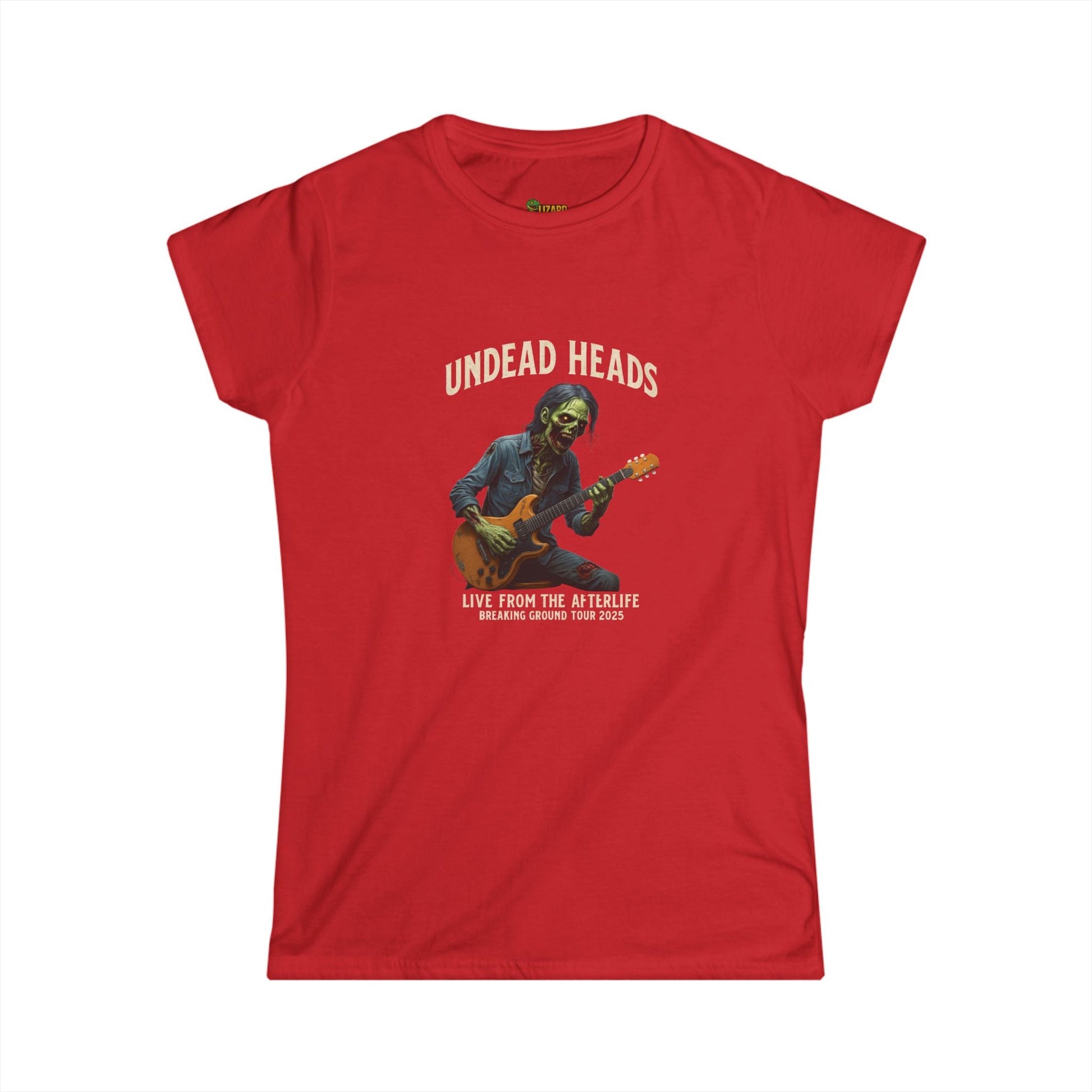 Undead Heads Women’s Tour Tee – Softstyle Graphic Rock Shirt | Music Lover Gift & Concert Apparel – Red T-Shirt by Printify