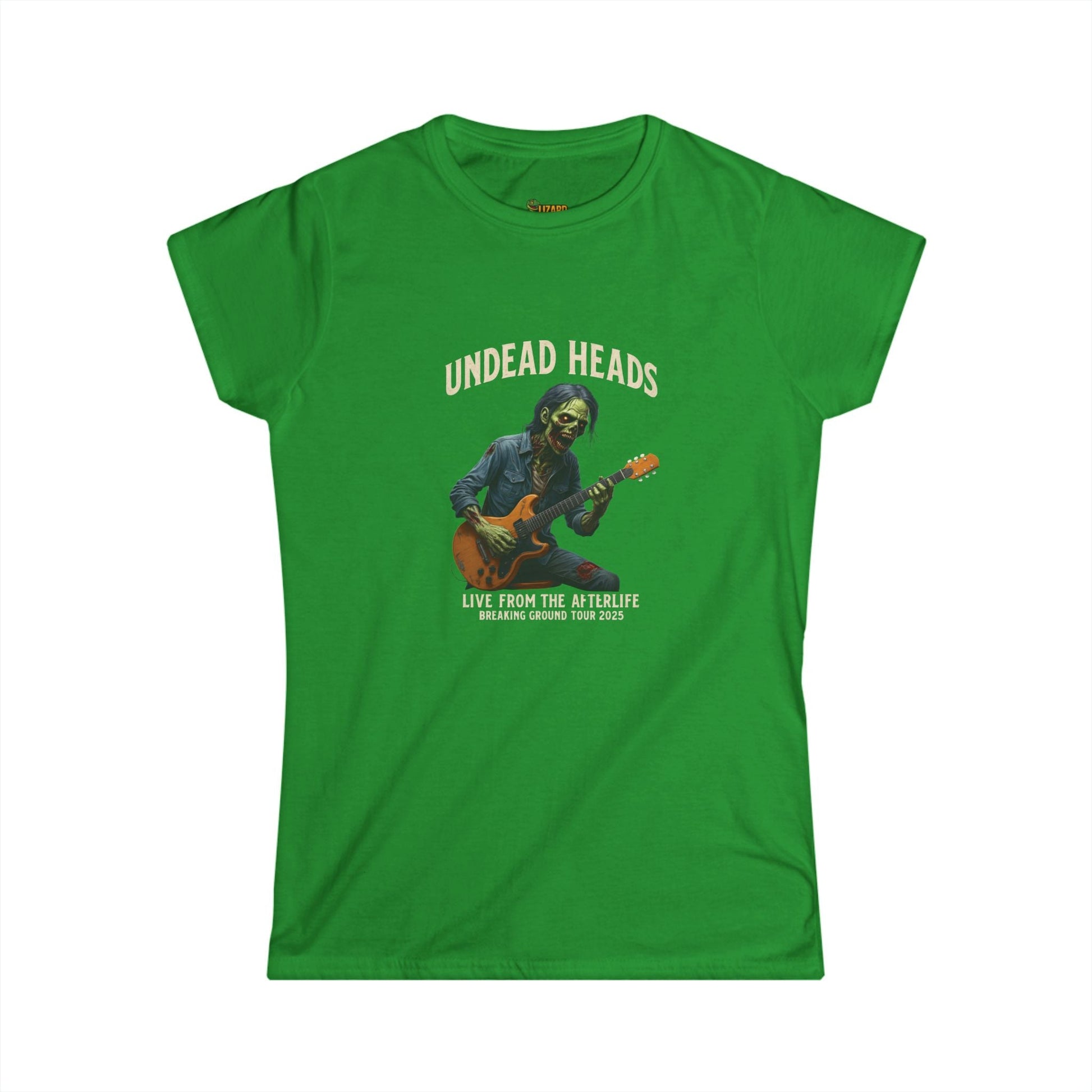 Undead Heads Women’s Tour Tee – Softstyle Graphic Rock Shirt | Music Lover Gift & Concert Apparel – Irish Green T-Shirt by Printify