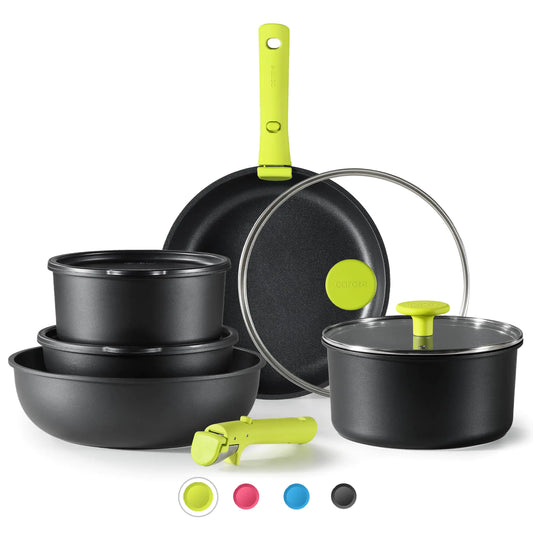 Ceramic Cookware Set | Kitchen Essentials – Chartreuse cookware by SbrTnHomes